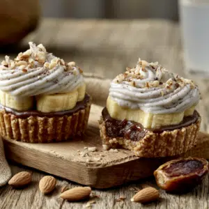 Mini Banoffee Pies (No-Bake, Dairy-Free) - Thefoodiebunch Mini Banoffee Pies (No-Bake, Dairy-Free)