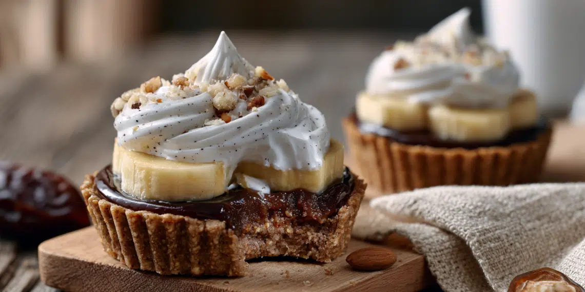 Mini Banoffee Pies (No-Bake, Dairy-Free) - Thefoodiebunch Mini Banoffee Pies (No-Bake, Dairy-Free)