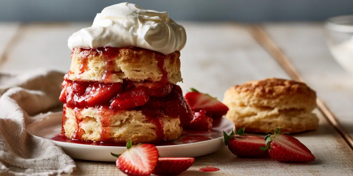 Classic Strawberry Shortcake With Homemade Biscuits