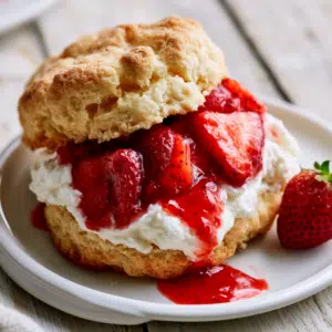 Classic Strawberry Shortcake With Homemade Biscuits