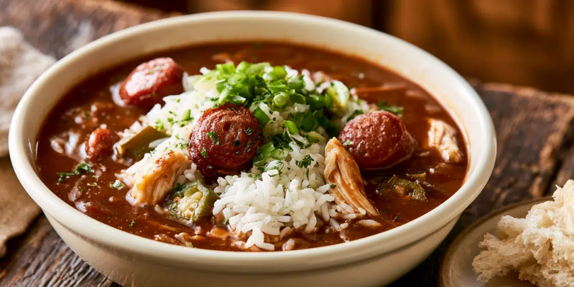 Spicy Andouille Sausage Gumbo A Louisiana Culinary Journey - Thefoodiebunch Grilled Teriyaki Salmon Skewers
