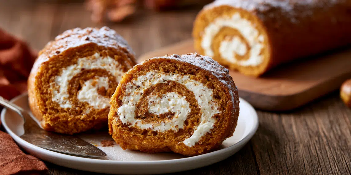 Autumn'S Delightful Pumpkin Roll: A Seasonal Dessert Sensation - Thefoodiebunch Pumpkin Roll With Cream Cheese Filling