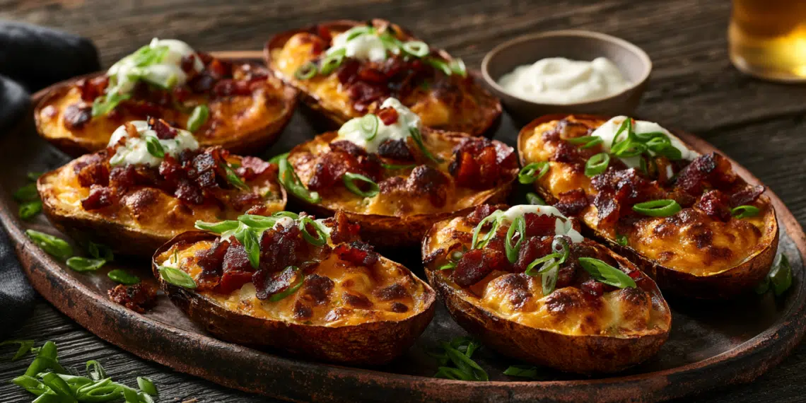 Crispy Loaded Potato Skins: A Comforting Appetizer Delight - Thefoodiebunch Crispy Loaded Potato Skins (Perfectly Crisp Every Time)