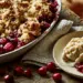 Rustic Cranberry Cobbler With Crumbly Buttery Topping