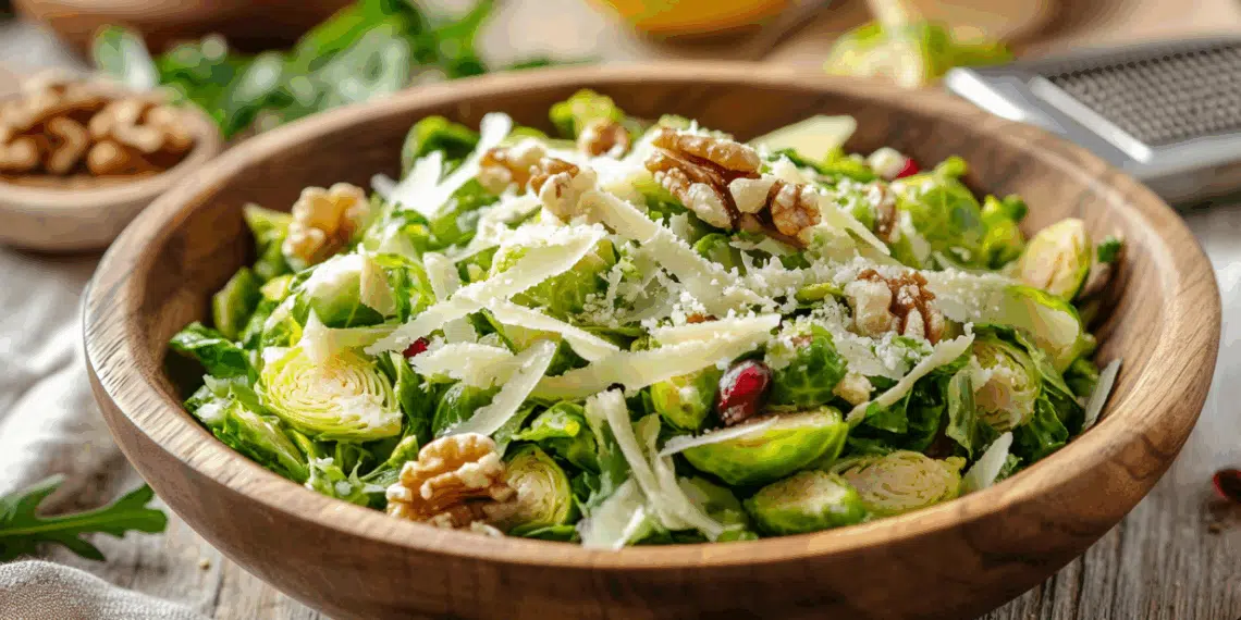Crisp Brussels Sprouts Salad With Nutty Pecorino Charm - Thefoodiebunch Shaved Brussels Sprouts Salad With Pecorino