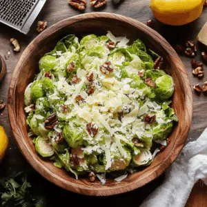 Crisp Brussels Sprouts Salad With Nutty Pecorino Charm - Thefoodiebunch Shaved Brussels Sprouts Salad With Pecorino
