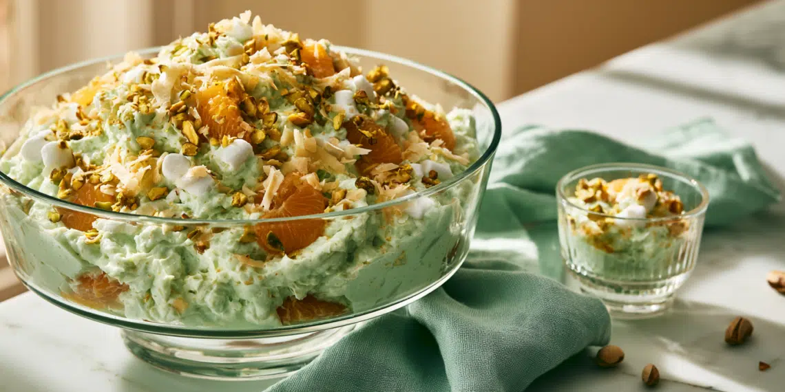 Creamy Pistachio Pudding Salad: A Retro Dessert Delight - Thefoodiebunch Pistachio Pudding Salad (Watergate Salad)