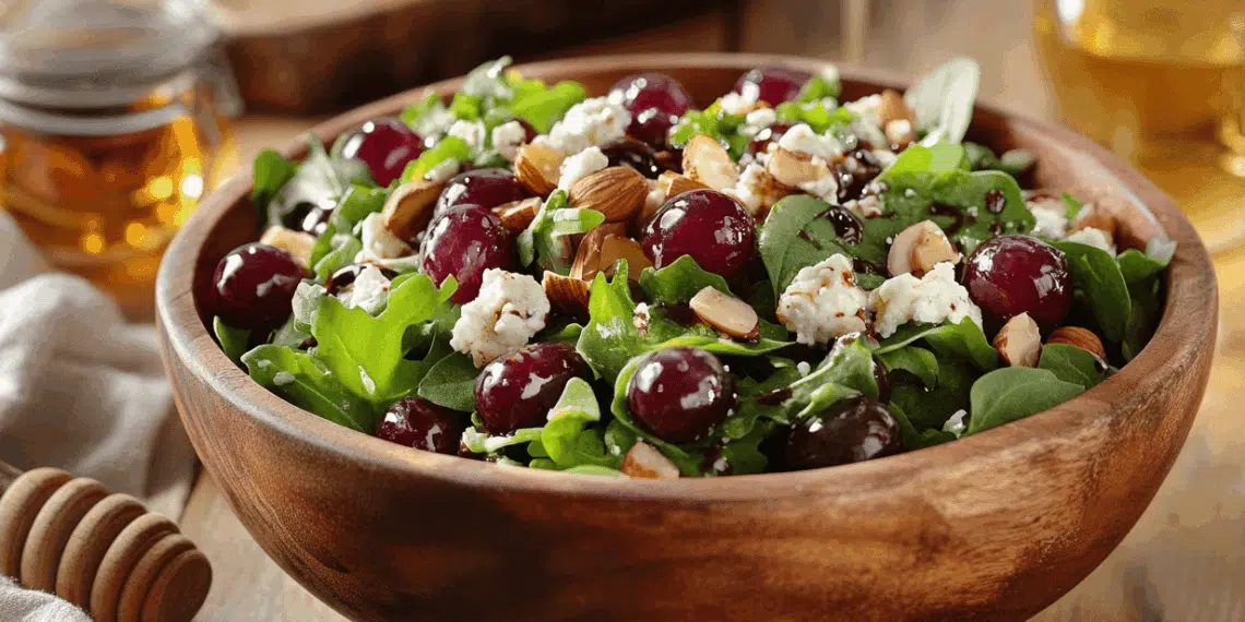 Sweet And Tangy Grapes Gorgonzola Salad With Hazelnuts