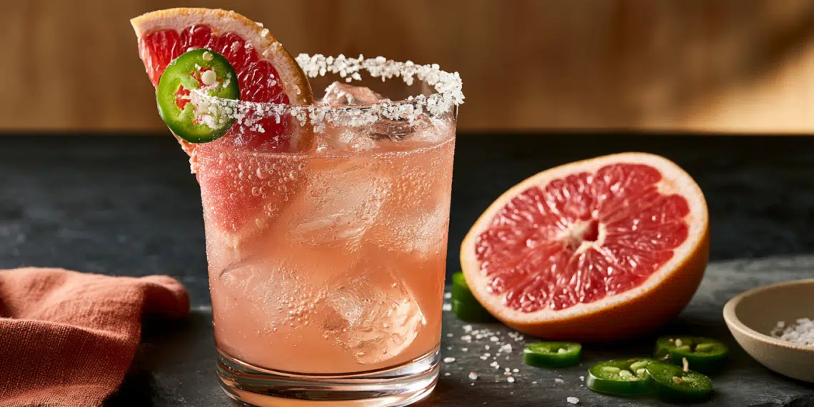 Spicy Paloma Jalapeño Grapefruit Tequila Cocktail