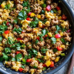 Fusion Pork Mince Scramble: A Global Breakfast Delight - Thefoodiebunch Pork Mince Scramble With Peppers, Ginger &Amp; Soy