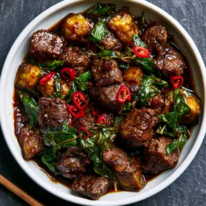 Thai Basil Beef And Eggplant Stir