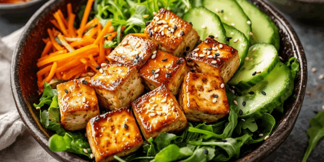 Umami-Rich Miso Tofu Salad With Sesame Elegance - Thefoodiebunch Umami-Rich Miso Tofu Salad With Sesame Elegance