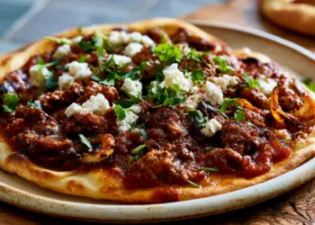 Spiced Pork Mince Flatbread (Mediterranean Style)