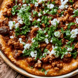 Spiced Pork Mince Flatbread (Mediterranean Style)