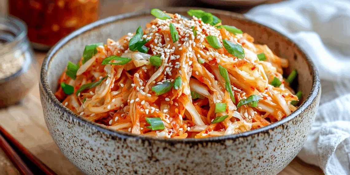 Fiery Korean Fusion Slaw With Kimchi And Crunch - Thefoodiebunch Fiery Korean Fusion Slaw With Kimchi And Crunch