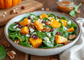 Autumn’S Sweetness: Roasted Pumpkin And Spinach Salad