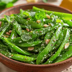 Crisp Snow Pea And Mint Salad With Zesty Lemon Dressing - Thefoodiebunch Crisp Snow Pea And Mint Salad With Zesty Lemon Dressing - Thefoodiebunch