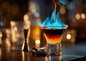 Flaming Lamborghini: A Spectacular Cocktail Performance