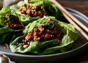 Teriyaki Pork Lettuce Cups
