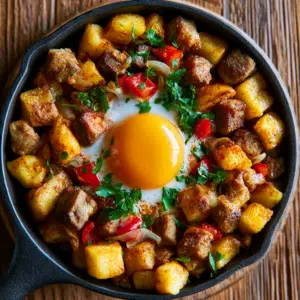 Breakfast Pork Hash With Crispy Potatoes &Amp; Eggs