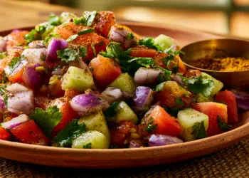Kachumber Salad Easy Indian Cucumber Tomato Salad