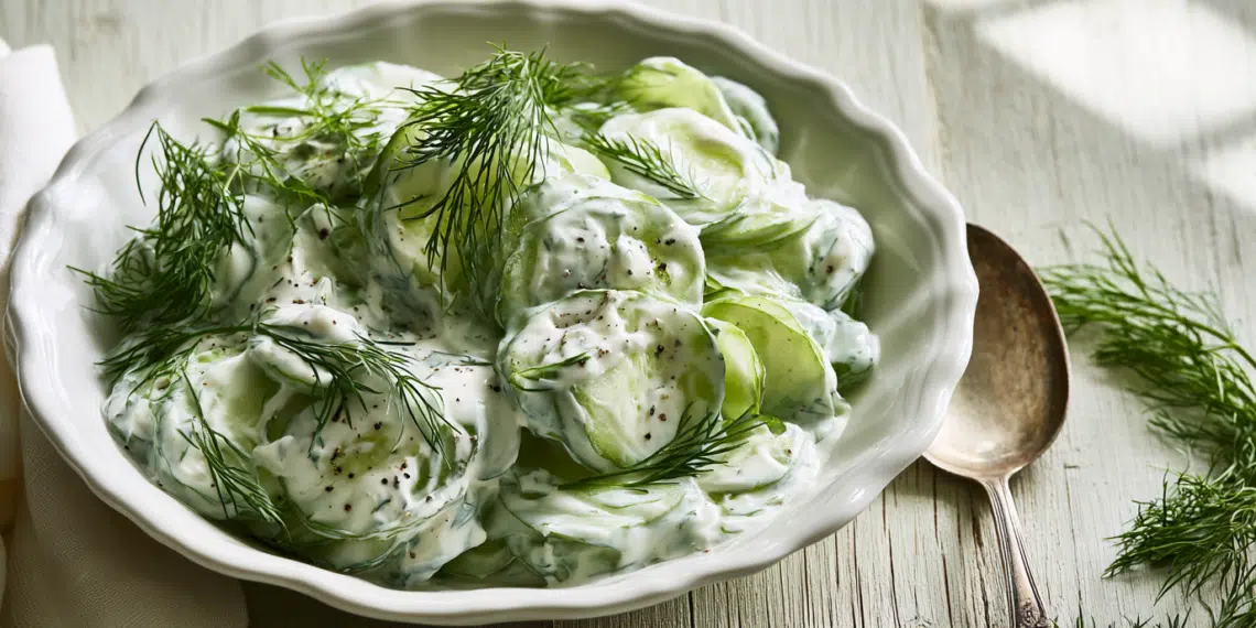 Mizeria Classic Polish Cucumber Salad In Sour Cream