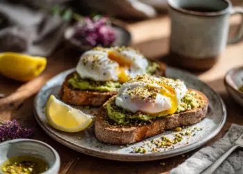 Gourmet Avocado Toast With Poached Egg And Dukkah