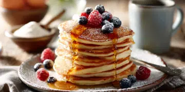 Fluffy Vanilla Protein Pancakes