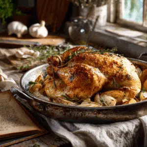 Grandma'S Classic Herb Roast Chicken - A Timeless Family Recipe - Thefoodiebunch Rustic Herb Chicken Inspired By My Old Recipe Book