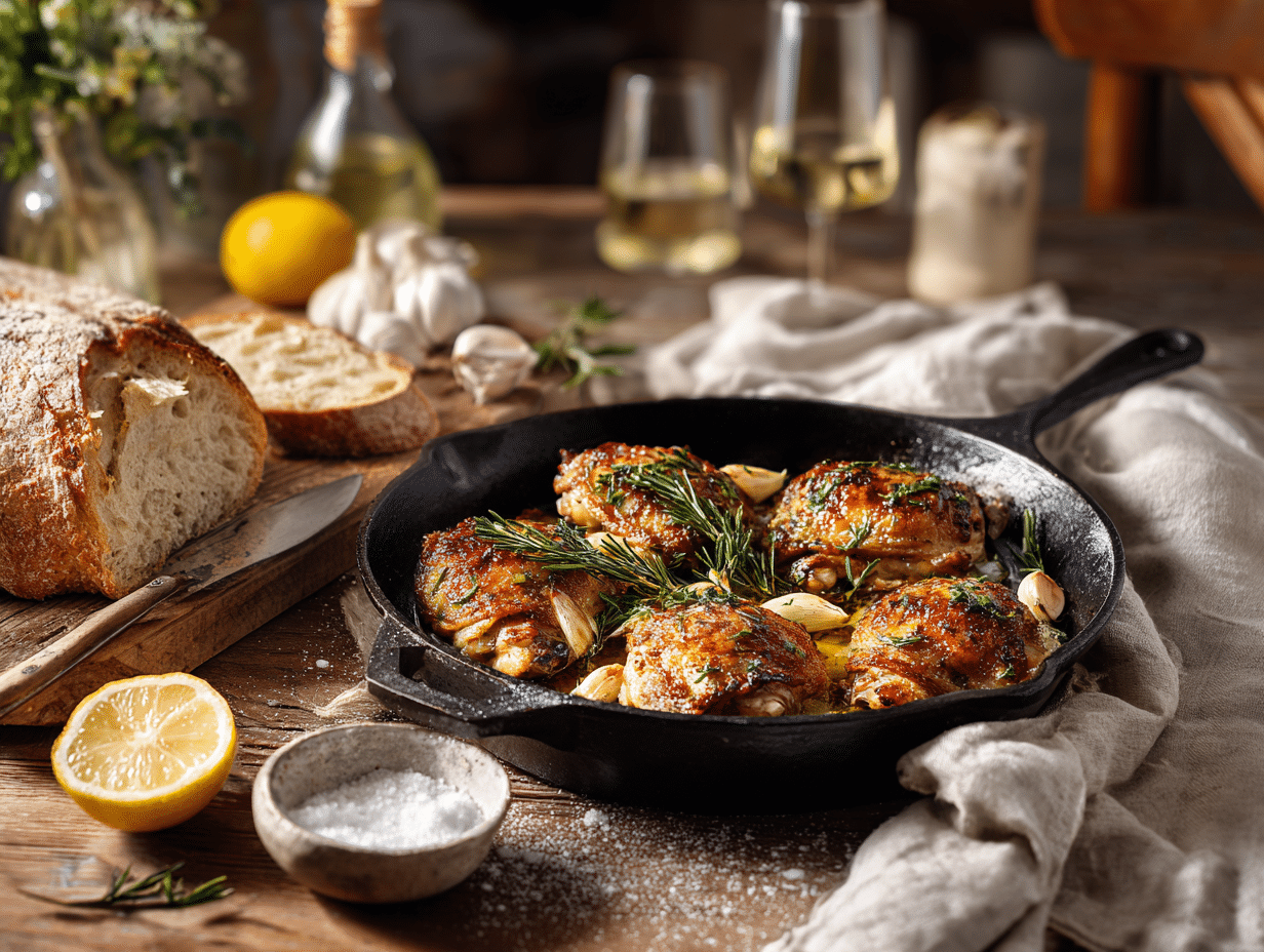 Rustic Provençal Herb Butter Chicken Thighs Delight - Thefoodiebunch Rustic Provençal Herb Butter Chicken Thighs Delight - Thefoodiebunch