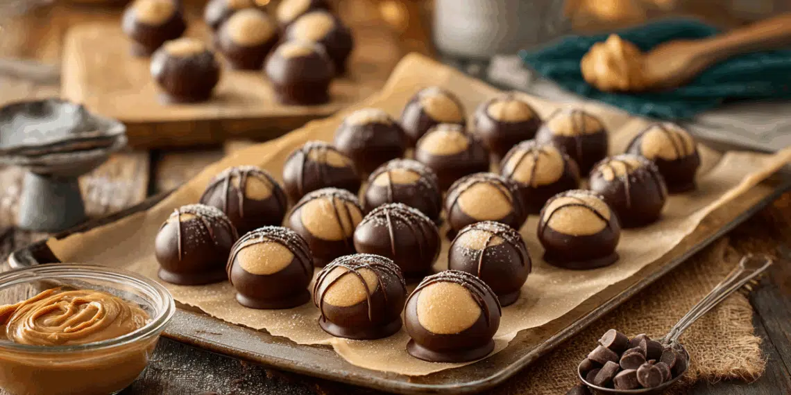Sweet Ohio Buckeyes: A Classic Peanut Butter Chocolate Treat - Thefoodiebunch Classic Buckeyes Recipe