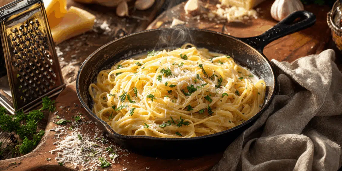 Creamy Garlic Parmesan Pasta Perfect For Busy Weeknights - Thefoodiebunch Creamy Garlic Parmesan Pasta (Easy Weeknight Recipe)