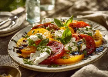 Heirloom Tomato Burrata Salad With Basil Oil