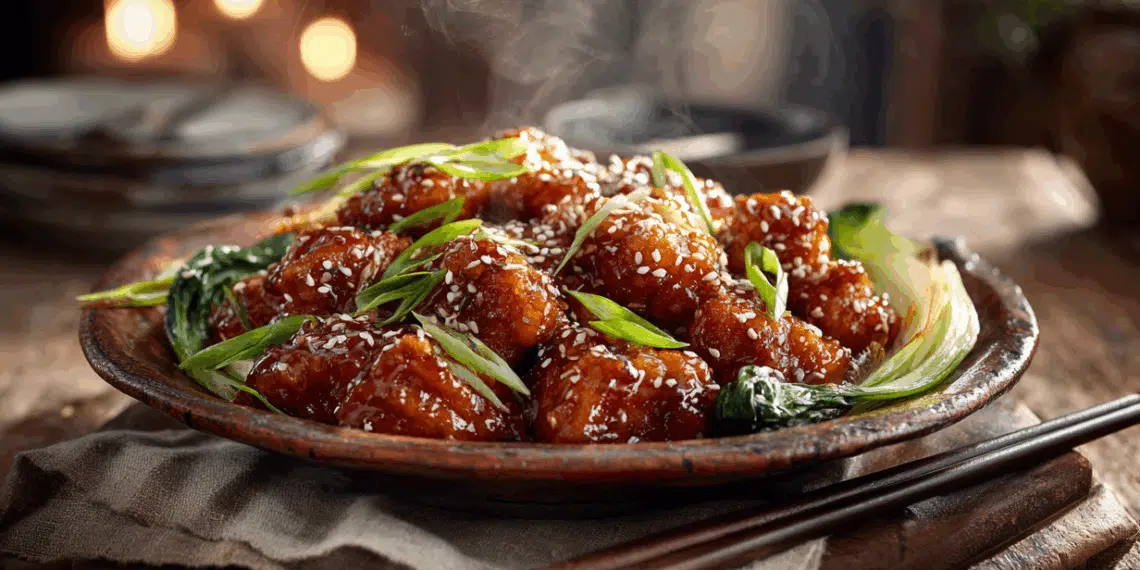 Crispy Sesame Chicken Meets Honey Garlic Magic - Thefoodiebunch Crispy Sesame Chicken With Honey-Garlic Glaze