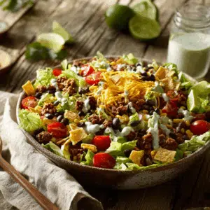 Zesty Tex-Mex Taco Salad Bursting With Flavor And Crunch - Thefoodiebunch Classic Taco Salad
