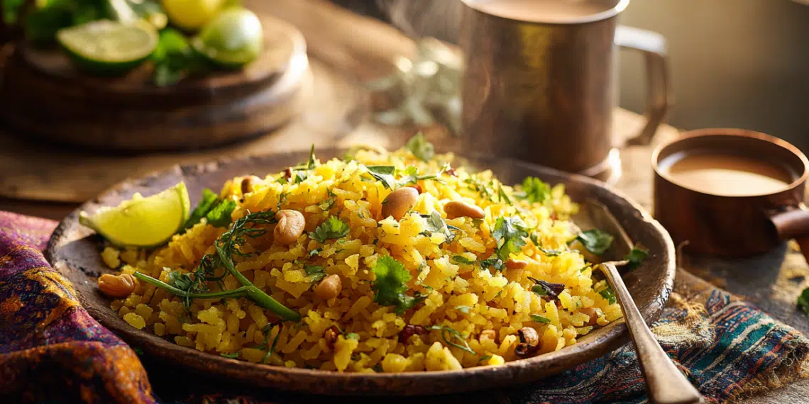 Kanda Poha: A Delightful Maharashtra Breakfast Classic - Thefoodiebunch Classic Kanda Poha (Flattened Rice With Onion &Amp; Spices)