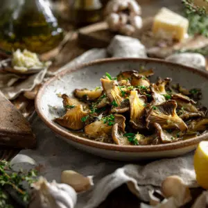 Sautéed Oyster Mushrooms With Garlic And Thyme